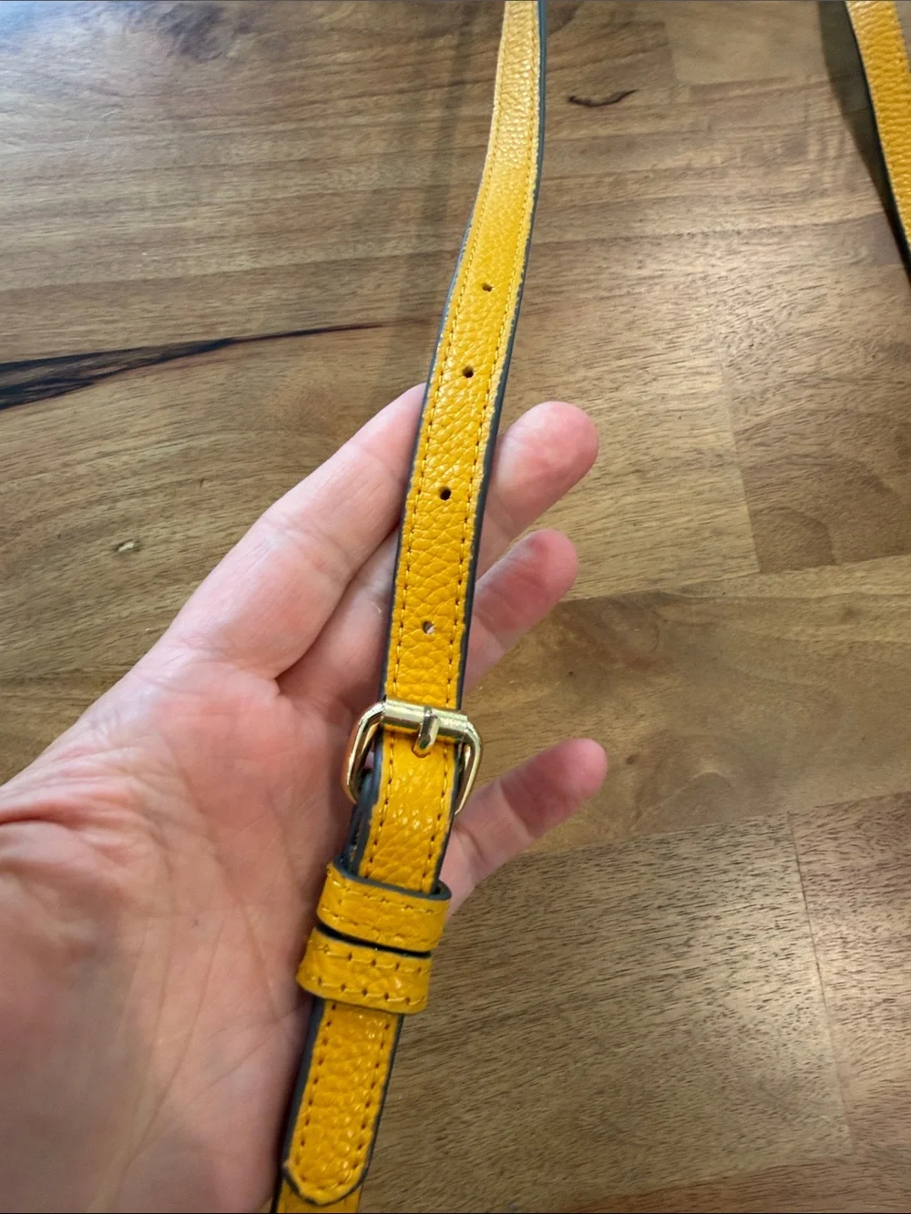 Vince Camuto Bright Mustard Yellow Leather Crossbody with Tassel *EUC*
